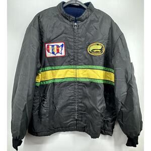 vintage green sherpa‎ jacket sz M ISCA International Show Car Association